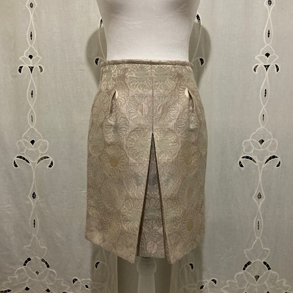 SPARKLE This HOLIDAY SEASON in Brooks Brothers Brocade Skirt, Size 0P, NWT - Picture 4 of 13